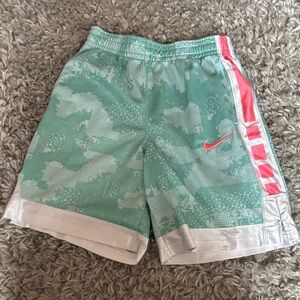 Nike Kids' Green and Pink Patterned Shorts